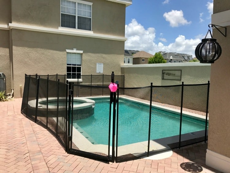 We loved the fence around the pool at the vacation home we stayed at in Orlando, Florida