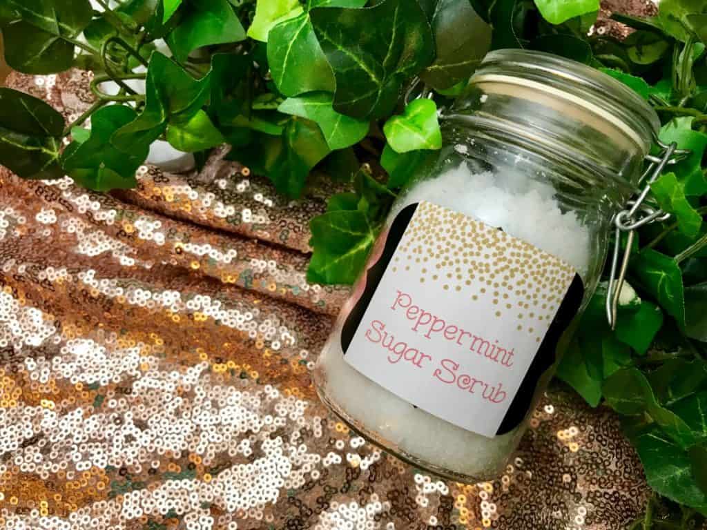This easy diy project makes for a great gift, everyone will love this peppermint sugar scrub.