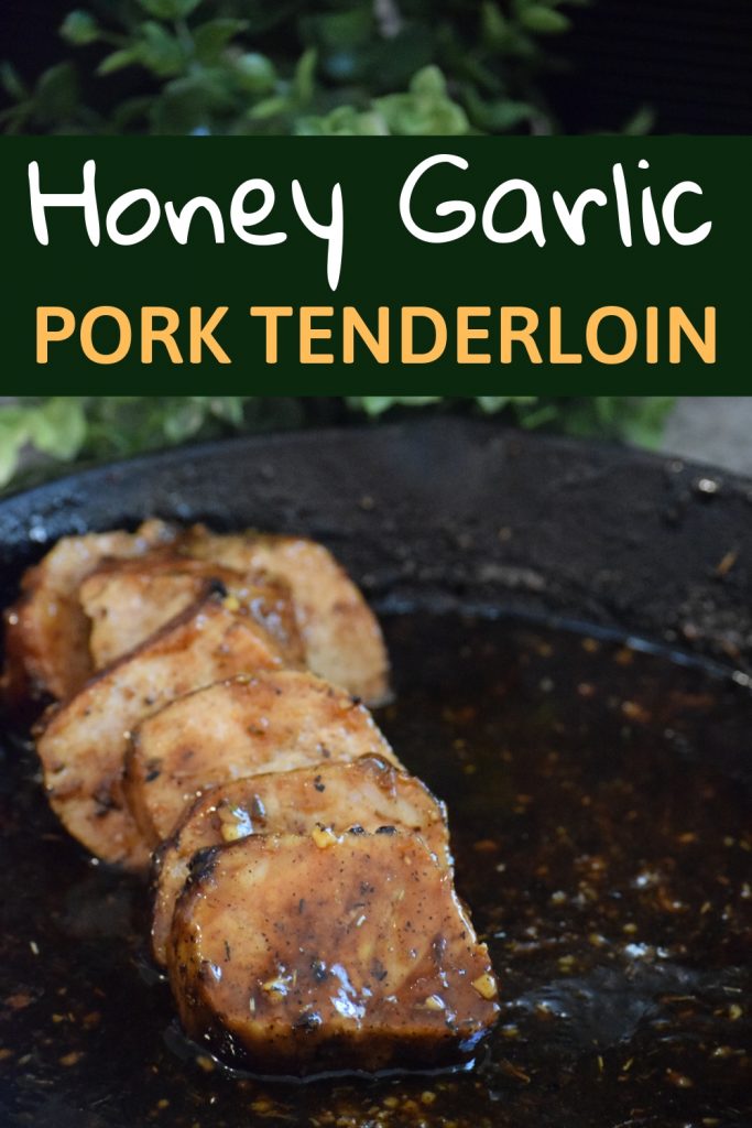 Easy honey garlic pork tenderloin recipe. This recipe is baked, in oven, and roasted in a skillet. Make this quick dinner idea with a brown sugar glaze.