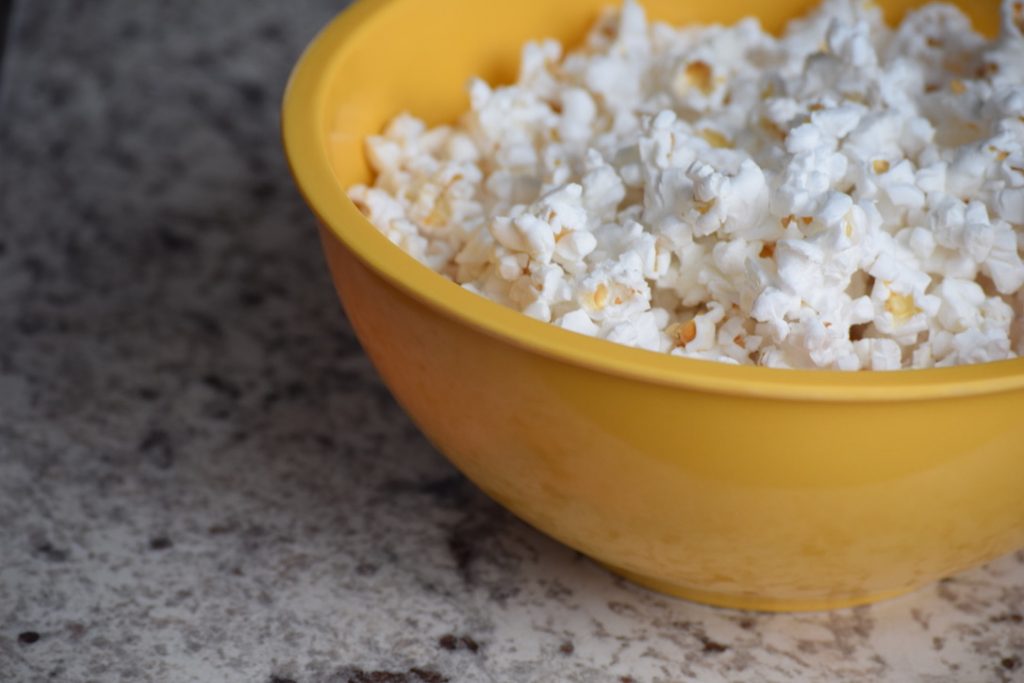 Pop the popcorn to start your White Chocolate Popcorn Recipe