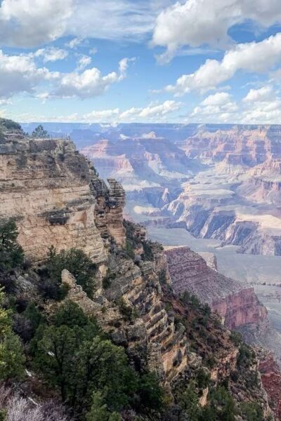 views of the south rim at the grand canyon